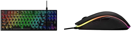 HyperX Alloy Origins Core - Tenkeyless Mechanical Gaming Keyboard & Pulsefire Surge - RGB Wired Optical Gaming Mouse, Pixart 3389 Sensor up to 16000 DPI