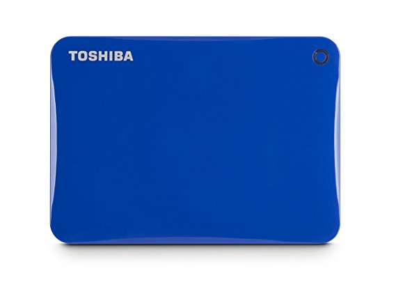 Toshiba Canvio Connect II 2TB Portable Hard Drive, Blue (HDTC820XL3C1)