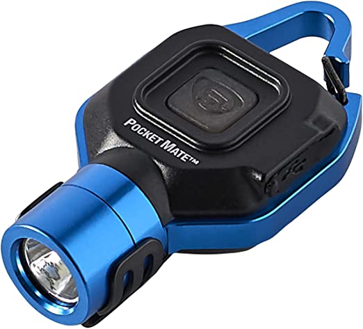 Streamlight 73302 325 Lumen Pocket Mate Keychain/Clip-on USB Rechargeable Flashlight, Blue