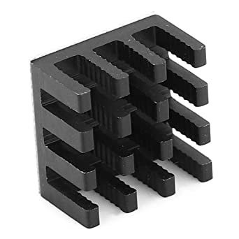 20PCS Aluminum Heatsink, Aluminum Heat Sink Heatsink Module Cooling Radiator Cooler Fin, 14 x 14 x 8mm (Black)