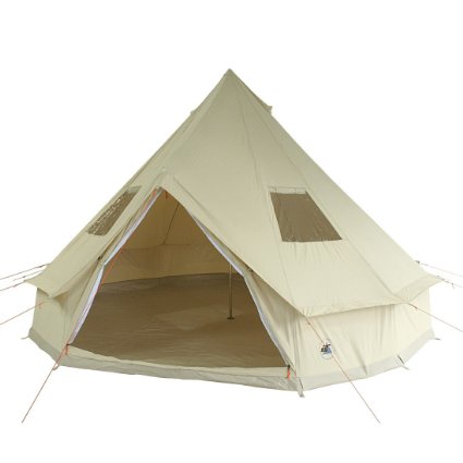 10T Desert 8 - 8 person cotton pyramid tent, sewn in ground sheet