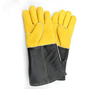 Oven Glove & BBQ Grill Glove Macked Of Ture Leather Protect Your Hand From Hight Temperature Up To 450¡ãF