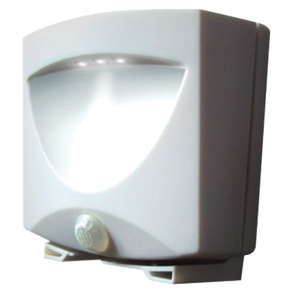 MAXSA Innovations 40341 Battery-Powered Motion-Activated LED Outdoor Night Light, White