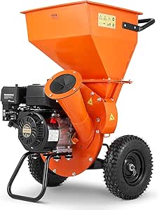 VEVOR Wood Chipper Shredder Mulcher, 7HP Heavy Duty 3-in-1 Gas Powered Engine, 3" Inch Max Wood Diameter 212cc 4.1 kW, 4-Stroke Fast Chipping Chopping for Forestry, Gardens, EPA Certified