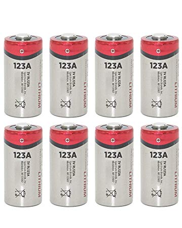 Rayovac RL123A Lithium CR123A 3V Photo Lithium Batteries Bulk - New! (8 Batteries)