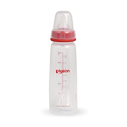 Pigeon Peristaltic Nursing Bottle, 240ml, Red with Nipple, 2 Count, Large