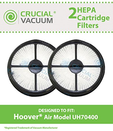 2 Allergen Filter for Hoover WindTunnel Air Model UH70400 Vacuums; Compare to Hoover Part No. 303902001; Designed & Engineered by Think Crucial