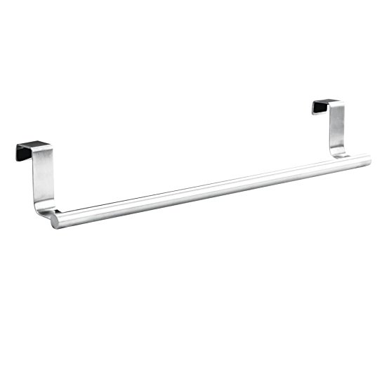 InterDesign Forma Over-the-Cabinet Bathroom Hand Towel Bar Holder - 14", Brushed Stainless Steel