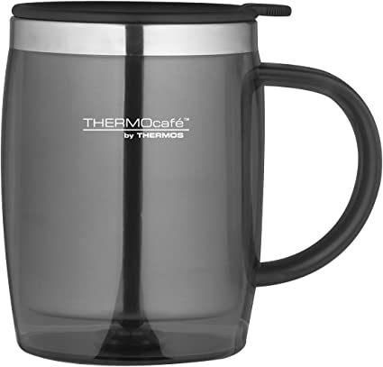 Thermos ThermoCafe Translucent Desk Mug, Gun Metal, 450 ml