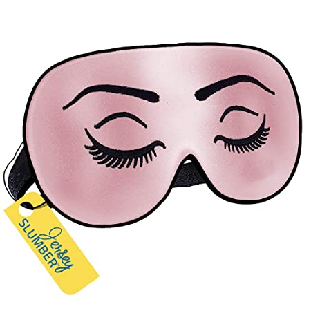Jersey Slumber 100% Silk Sleep Mask For A Full Night's Sleep | Comfortable & Super Soft Eye Mask With Adjustable Strap | Works With Every Nap Position | Ultimate Sleeping Aid / Blindfold, Blocks Light