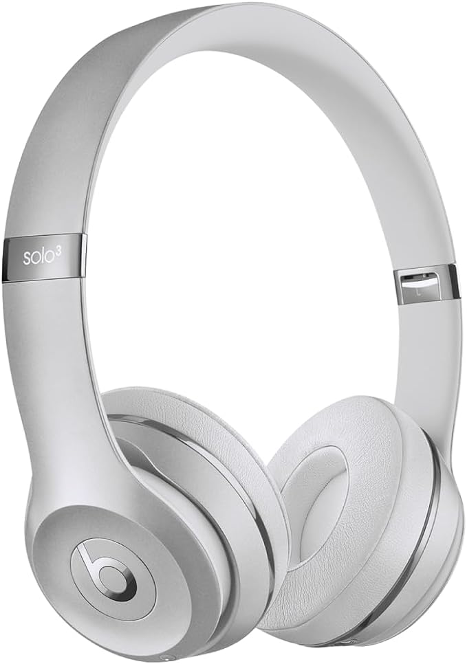 Beats Solo3 Wireless On-Ear Headphones - Apple W1 Headphone Chip, Class 1 Bluetooth, 40 Hours of Listening Time, Built-in Microphone - Silver (Latest Model)