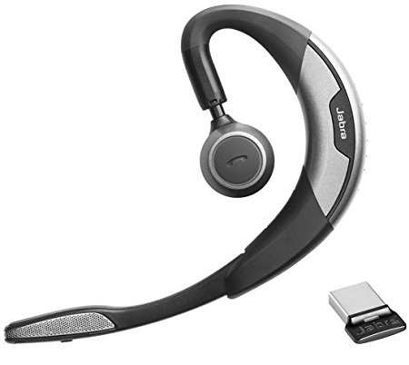 Jabra Motion UC Bluetooth Wireless Hands-Free Headset with Bluetooth USB Adaptor Compatible with Android and iOS Smartphones - Black