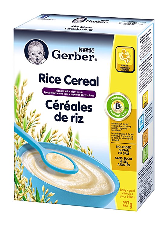 Gerber Rice Cereal Standard, Stage 1, 227g box (6 pack)