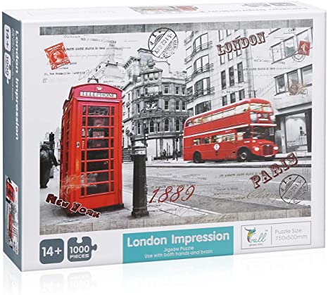 Housmile Puzzles for Adults 1000 Piece London Impression Jigsaw Puzzles Adult Puzzles Jigsaw Puzzles 1000 Pieces for Adults