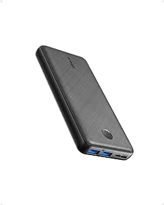 Anker Portable Charger, 325 Power Bank (PowerCore Essential 20K), 20,000mAh Battery Pack with PowerIQ Technology, USB-C Input and Output Ports for iPhone 15 Series, Galaxy S23, AirPods, and More