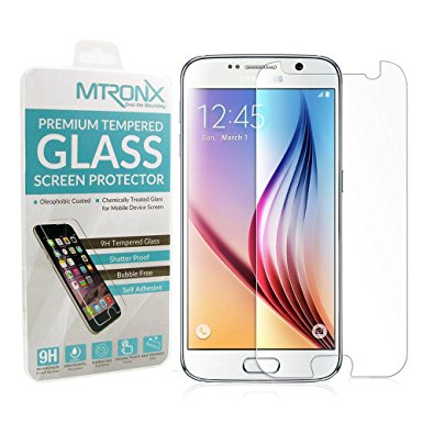 Galaxy S6 Screen Protector, MTRONX™ [0.2mm 2.5D 9H Hardness] Premium HD Ultra Thin Clear Ballistic Tempered Glass Screen Protector for Samsung Galaxy S6(GSP02-SS6)