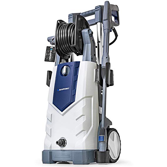 BLAUPUNKT Pressure Washer PW7200i - Aluminium Induction Pump - 165 bar 2100W High Power AC Electric Motor - Long 8m Hose and Reel - Detergent Tank - Vario Nozzle