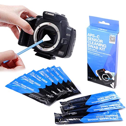 VSGO DDR15 DSLR or SLR Digital Camera Cleaning Kit for APS-C Sensors (10 X 16mm Sensor Cleaning Swabs)
