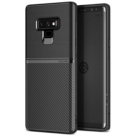 OBLIQ Galaxy Note 9 Case, [Flex Pro] Slim Dual Design TPU Case with Anti-Shock Technology for Galaxy Note 9 (2018) (Black)