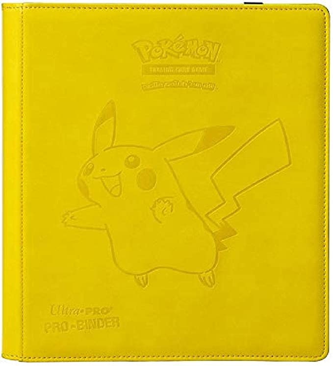 Ultra Pro Pikachu 9-Pocket Premium PRO-Binder for Pokmon - Small, Black/White (UP84570)