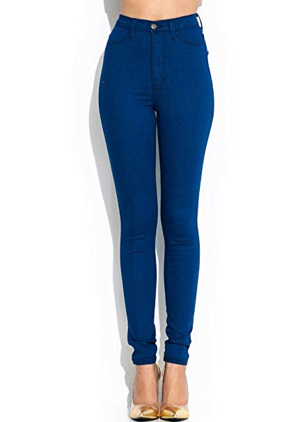 Vibrant High-Waisted Skinny Jeans
