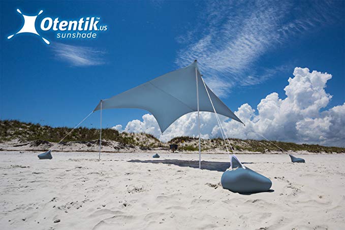 Otentik Beach SunShade - With Sandbag Anchors - The Original Sunshade since 2011