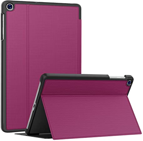 Soke Galaxy Tab A 10.1 Case 2019, Premium Shock Proof Stand Folio Case, Multi- Viewing Angles, Soft TPU Back Cover for Samsung Galaxy Tab A 10.1 inch Tablet [SM-T510/T515/T517],Plum Purple