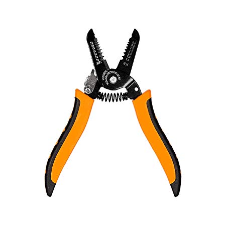 Precision Wire Stripper, Boenfu 7.0 inch Wire Cutting Stripping Tool with Build-in Wire Cutter Pliers for 10-22 AWG Stranded