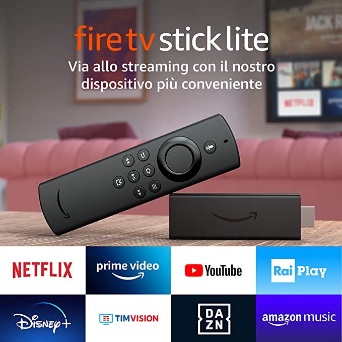 Ti presentiamo Fire TV Stick Lite con telecomando vocale Alexa | Lite (senza comandi per la TV), Streaming in HD, modello 2020