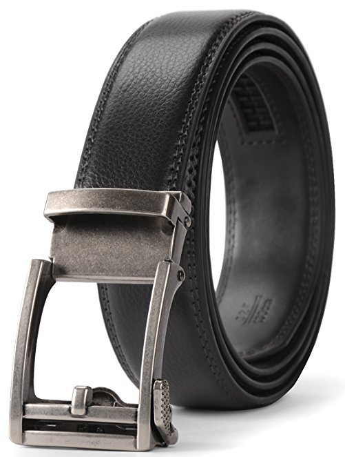 JASGOOD Men’s Leather Ratchet Dress Belt for Men with Automatic Buckle Nice Gift Box