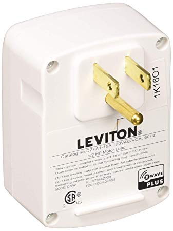 Leviton R51-DZPA1-1RW Module Appliance Plug-In, Clear