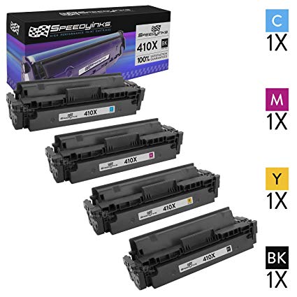 Speedy Inks - 4PK Compatible Replacement for HP 410X 1ea HY CF410X CF411X CF412X CF413X Laser Toner Cartridges