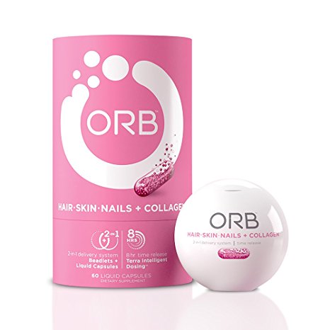 ORB HAIR, SKIN, NAILS   COLLAGEN – Biotin, Collagen   Time Release Delivery| Supports Radiant Skin, Lustrous and Vibrant Hair, and Strong Nails – 60 count