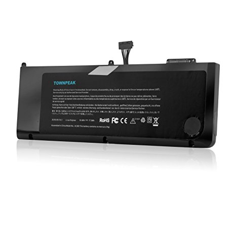 Townpeak A1382 Battery A1286 for Unibody Macbook Pro 15" i7(only for2011 Mid 2012 Version) fit 661-5476 661-5211 with Two Free Screwdrivers 18 Months Warranty[Li-Polymer 6-cell 10.95V-77.5Wh]