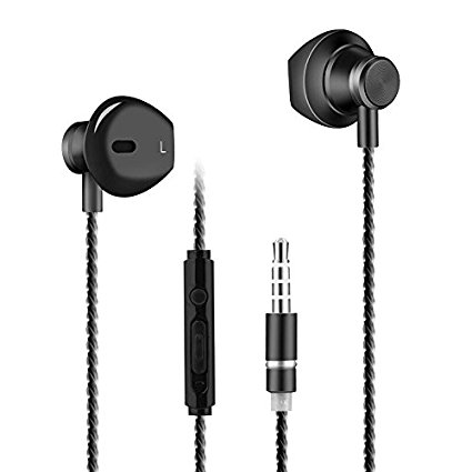 Sports Earbuds Earphones,New Style Electronics Wired Earphone Earbuds Headphones with Microphone Black