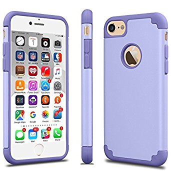 iPhone 7 Plus Case, AOKER Bumper Case Shock Absorbing Hard Hybrid Slim Thin Cute Cover [Scratch Proof] Plastic Shell   TPU Rubber Inner for Apple iPhone 7 Plus 5.5 Inch (2016) (! Lavender)