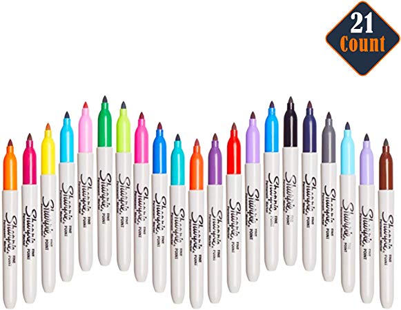 Sharpie Permanent Markers, Fine Point, The Original, Assorted Colors (The Original)