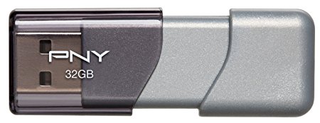 PNY Turbo 32GB USB 3.0 Flash Drive - Speeds Approximately 10X Faster Than USB 2.0 - P-FD32GTBOP-GE