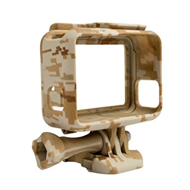 Williamcr Camouflage Standard Protective Dive Housing Hard Cover   Stand for GoPro 5 Black Outside Sport Camera GoPro Hero 5 Black Case (Camouflage Brown)
