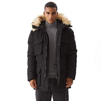 PUREMSX Mens Winter Jacket, Extremely Thicken Quilted Fur Hooded Long Anorak Parka Padded Coat 12 Colors