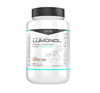 Lumonol Original (60ct) Elevate Overall Cognitive Performance, Upgrades Your Memory, Focus, Processing Speed and Overall Brain Functions. Featuring The World's Most Effective Nootropic with Power