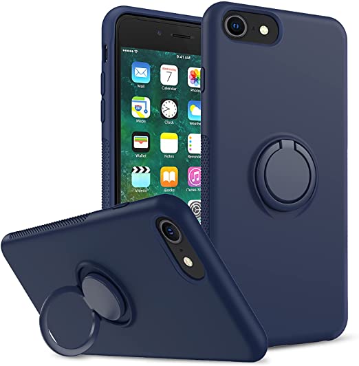 LeYi Compatible for iPhone 8 Case, iPhone 7 Case for Men Boys, iPhone SE Case 2020, iPhone 6s / 6 Case, Liquid Silicone Soft Microfiber Liner Protective Phone Case for iPhone 8, Navy Blue