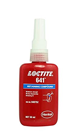 Genuine Henkel Loctite 641 - Retaining Compound -Medium Strength - Easy Disassembly - Bearing Fit - 50 ML Glue