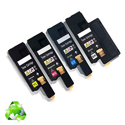 Dell E525W Toner 525 Cartridges Compatible Replacement High Yield Pages (4pk Set)