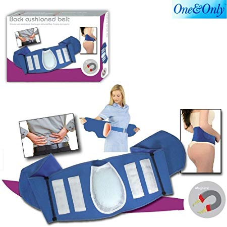 16 Magnets Cushion Lower Back Pain Brace - Magnetic Blue Lumbar Back Support Belt