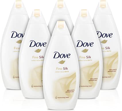 Dove Fine Silk Beauty Bath Cream, 500 ml, Pack of 6