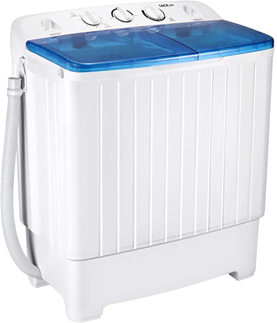 TACKLIFE Portable Compact Two Tub Mini Washing Machine Blue, 3.5kg/17.6lbs with Soaking and Rotating Circulation Function,for Camping, Apartments, Dorm, RV - DSBP171