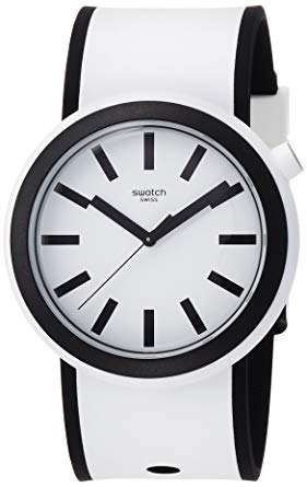 Swatch New POP Popmoving White Dial Silicone Strap Unisex Watch PNW100