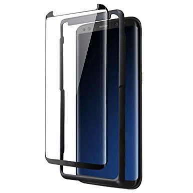 Galaxy S8 Screen Protector - Case Compatible / Case Friendly - Tempered Glass - Olixar Easyfit - Samsung Galaxy S8 - Black   Installation Tray