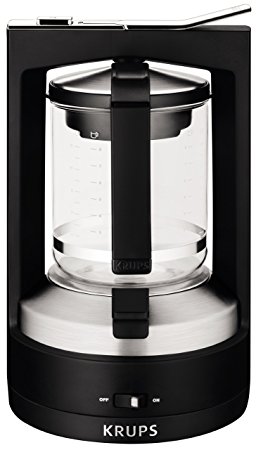 KRUPS KM4688 Moka Brewer Filter Coffee Maker, 10-Cup, Black